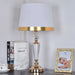 Sarok Modern Crystal Table Lamp - White Luxury Led Desk For Home And Office Decor