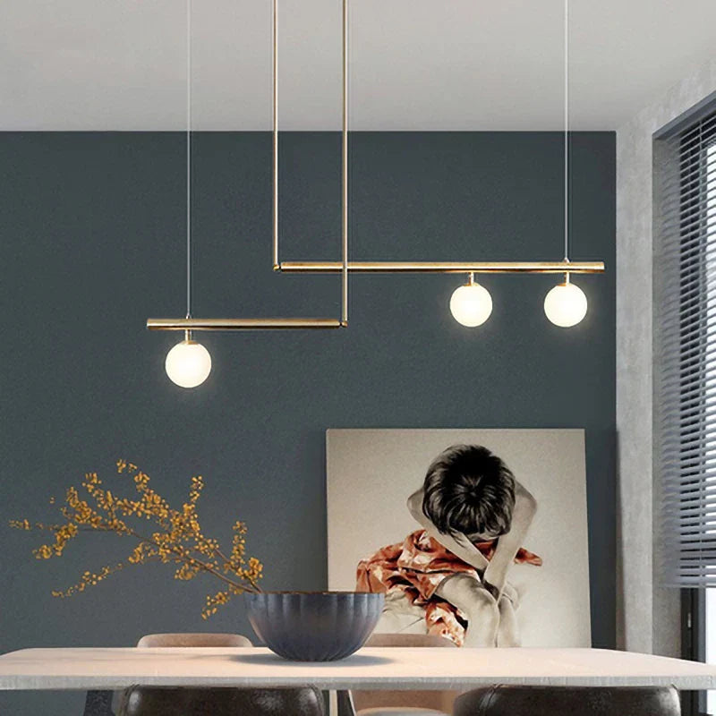 Contemporary Glass Ball Led Chandelier - Postmodern Design For Restaurant Bar And Living Room Decor