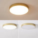 Modern Round Gold Led Ceiling Light - Ultra - Thin 5Cm Surface Mount With Remote Control Ceiling