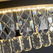 Crystal Chandelier - Modern Minimalist Led Black Leather Design For Living Rooms Bedrooms And