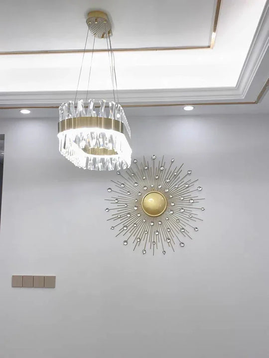 Luxury Crystal Led Chandelier - High - Quality K9 Ceiling Lighting Fixture For Elegant Living Rooms