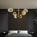 Nordic Post - Modern Light Luxury Glass Art Chandelier - Personalized Elegance For Duplex Buildings