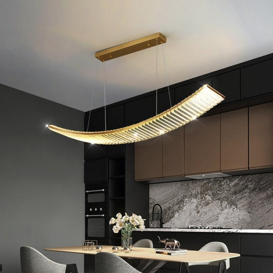 Sophia’s Luxurious Arch Chandelier - Modern Crystal Brilliance Ceiling Light Fixtures