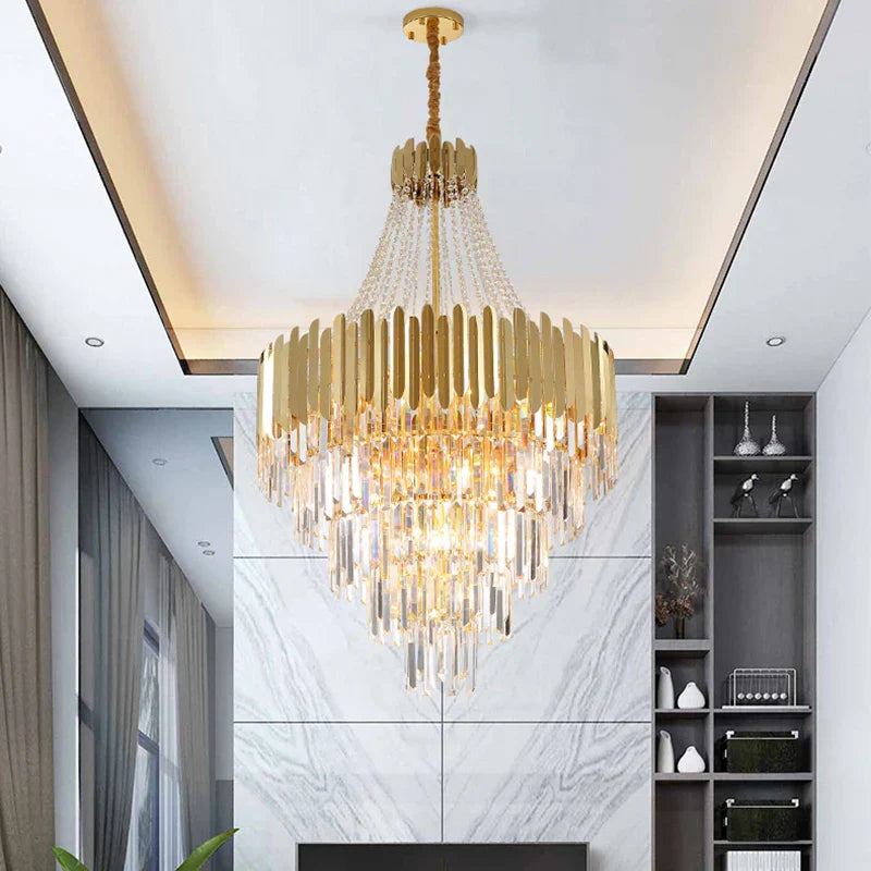 Modern Nordic Crystal Pendant Lights - Light Luxury Elegance For Villas Hotels And Double Staircase