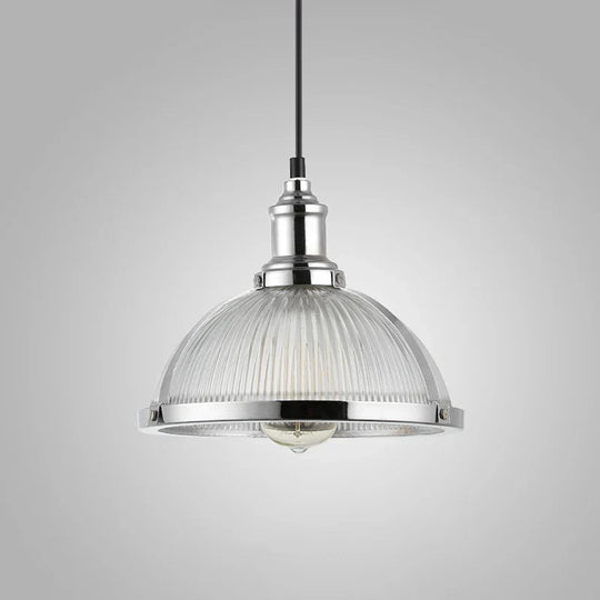 Vintage Glass Shade Hanging Lamp - Loft Luminaire Suspension Led Pendant For Dining Room And Office