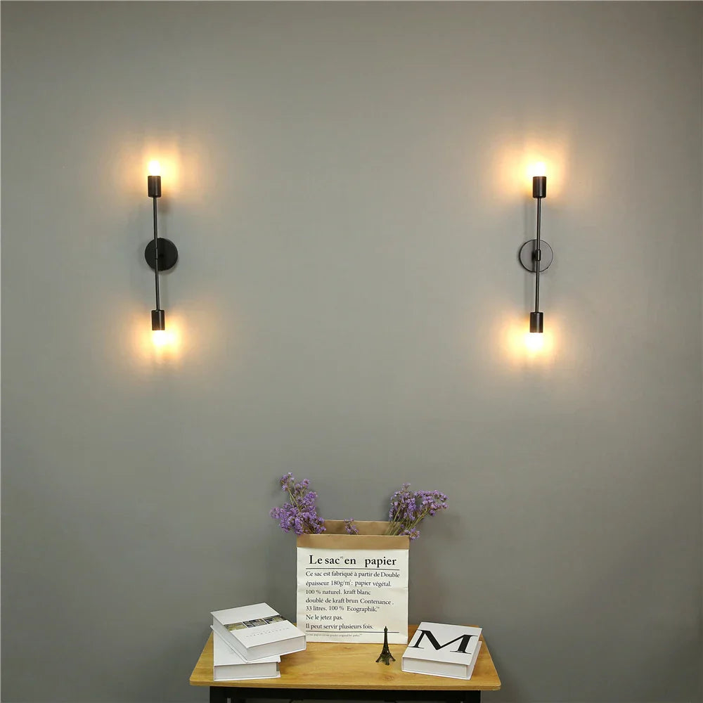 Modern Iron Double Head Wall Lamps - Stylish Led Lights For Aisle Living Room And More Wall Lamp