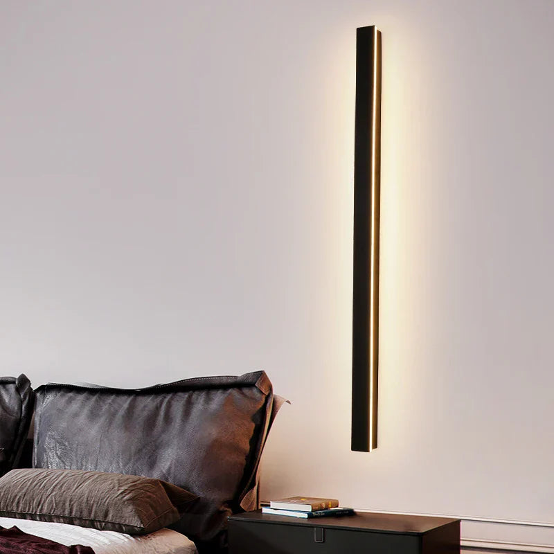 Sleek Outdoor Waterproof Long Strip Wall Lamps - Modern Elegance For Creative Villas Courtyards And