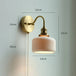 Modern Ceramic Wall Lamp With Pull Chain Switch - Stylish Lighting For Bathrooms Mirrors And