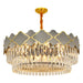 Postmodern Light Stainless Steel Crystal Chandelier - Starry Sky Illumination For Living Dining And