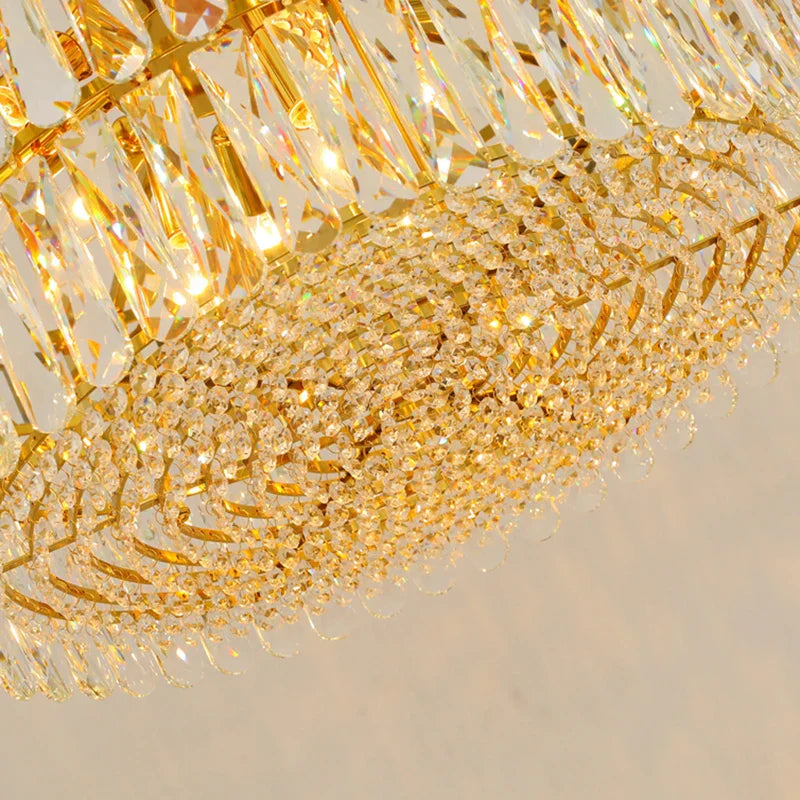 Elegant Post - Modern Crystal Chandelier - Stainless Steel Starry Lamp For Living Rooms Bedrooms