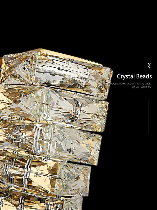 Chloe’s - 3 Color Temperature Wall Lamp Crystal K9 Led Light Chrome Gold Indoor Bright Sconce For