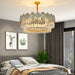 Postmodern Light Stainless Steel Crystal Chandelier - Starry Sky Illumination For Living Dining And