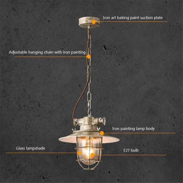 Industrial Led Pendant Light - Vintage Charm For Dining Bar And Loft Spaces Lights