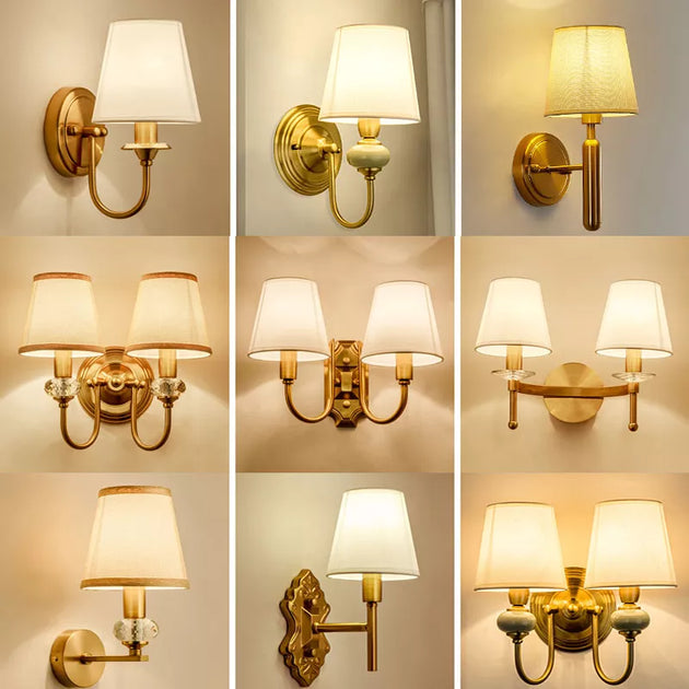 Grace - Vintage Lamp American Rural Retro Decoration Lamps And Bedroom E14 Bulb Corridor Of The