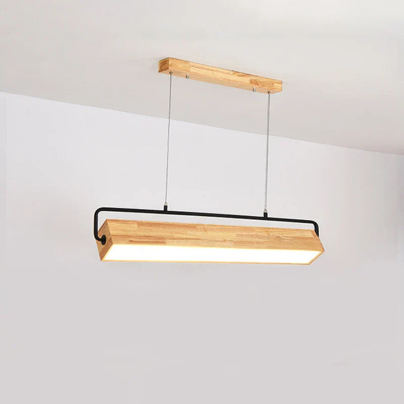 Nordic Wood Pendant Lights - Contemporary Led Lamps For Dining Living Room Kitchen Office Shop Bar