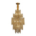 Elegant Brushed Gold Led Crystal Chandelier - A Luxury Addition To Your Modern Loft Home Decor