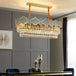 Postmodern Light Stainless Steel Crystal Chandelier - Starry Sky Illumination For Living Dining And