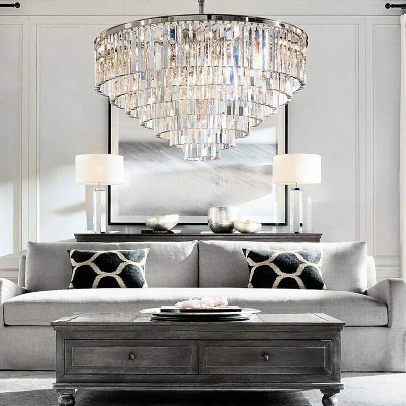 Elegant Nordic Postmodern Crystal Chandeliers - Luxury Round Lighting For Villas Homes Restaurants