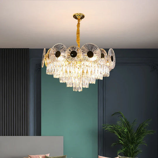 Light Luxury Crystal Chandelier - Post - Modern Elegance For Creative Living Dining And Bedrooms