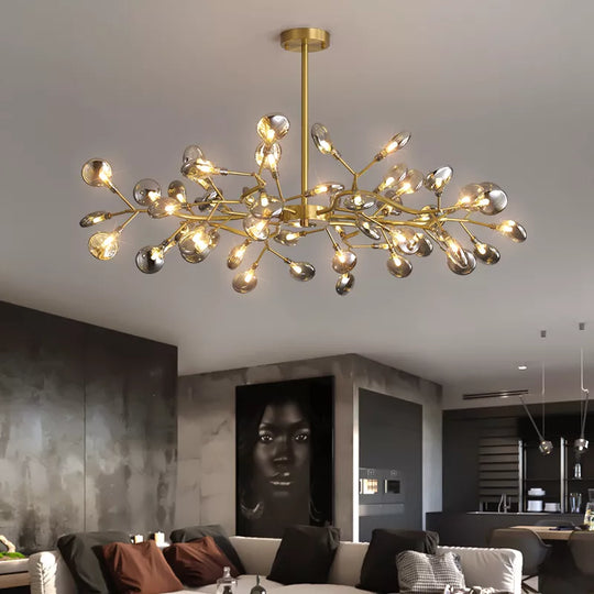 Modern Led Firefly Ceiling Chandelier - Contemporary Tree Branch Pendant Hanging Lamp With G4 Bulbs