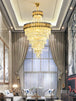 Duplex Building Chandelier - Post - Modern Light Luxury Crystal Elegance For Villas Living Rooms