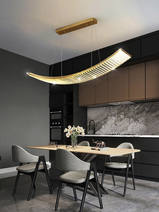 Sophia’s Luxurious Arch Chandelier - Modern Crystal Brilliance Ceiling Light Fixtures