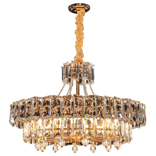 Contemporary Led Crystal Chandelier - Illuminate Your Living Room With Elegant Round And Rectangle