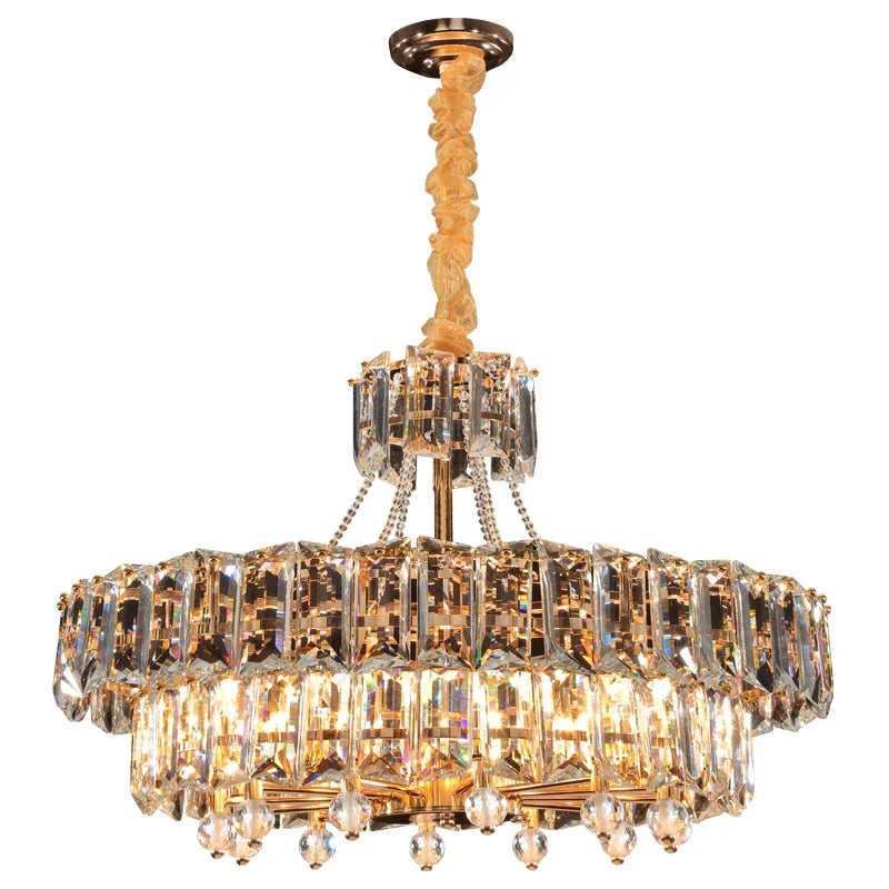 Contemporary Led Crystal Chandelier - Illuminate Your Living Room With Elegant Round And Rectangle