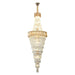 Large Modern Crystal Chandelier For Staircase Luxury Amber Smoky Gray Home Decor Hanging Light