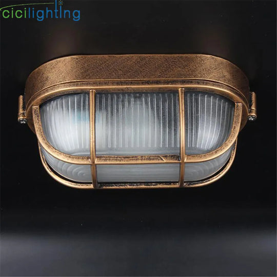 Vintage Waterproof E27 Outdoor Wall & Porch Lighting - Retro Moisture - Resistant Ceiling Lamp For