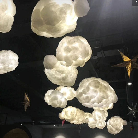 Nordic Clouds Pendant Lights - Ideal For Hotel Lobby And Restaurant Decor Unique Silk Lamp Dark