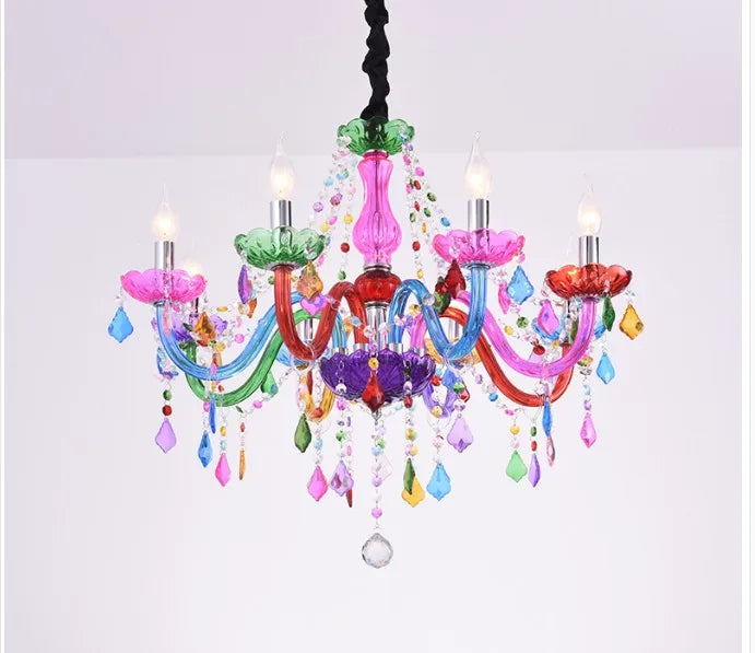 Bohemian Tiffany Style Crystal Chandelier - Vibrant Home Decor Lighting Chandelier