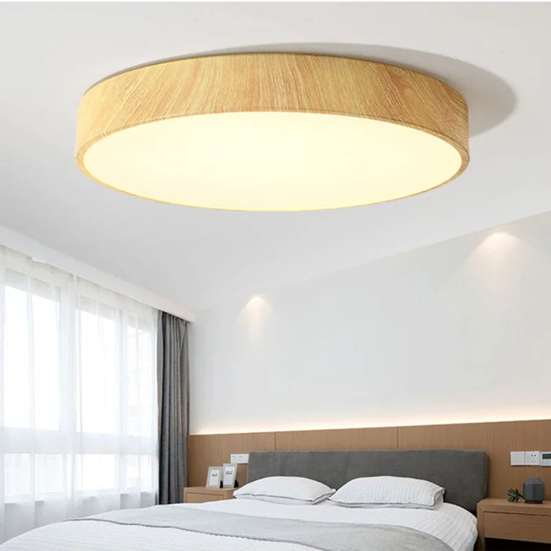 Ultra - Thin Wood Grain Led Ceiling Light - Modern Lighting Fixture Ceiling Light