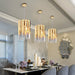 Round Gold K9 Crystal Led Chandelier For Living Spaces - Dining Bedroom And More Pendant Lights