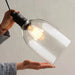 Edison Vintage Glass Pendant Lamp - Retro Loft Industrial Lighting Fixture Lights