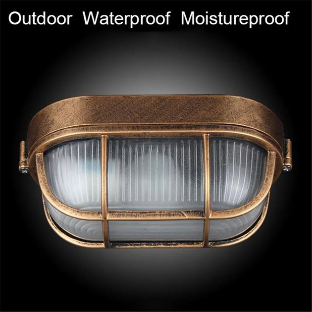 Vintage Waterproof E27 Outdoor Wall & Porch Lighting - Retro Moisture - Resistant Ceiling Lamp For