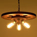 Loft Retro Industrial Iron Chandelier Pendant Lamp - Personality Fixture For Hotel Restaurant Bar