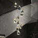 Elegant Light Luxury Crystal Chandelier - Perfect For Staircases Living Rooms Duplexes Villas And