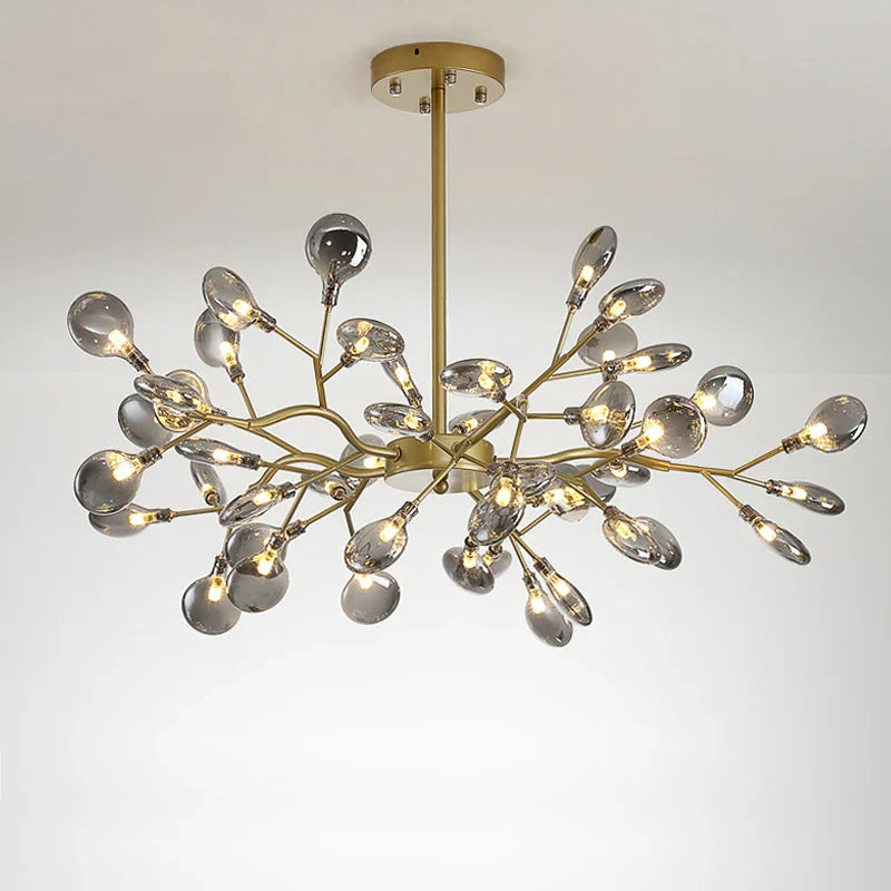 Modern Led Firefly Chandelier - Contemporary Ceiling Pendant Lamp For Living Room Bedroom Kitchen