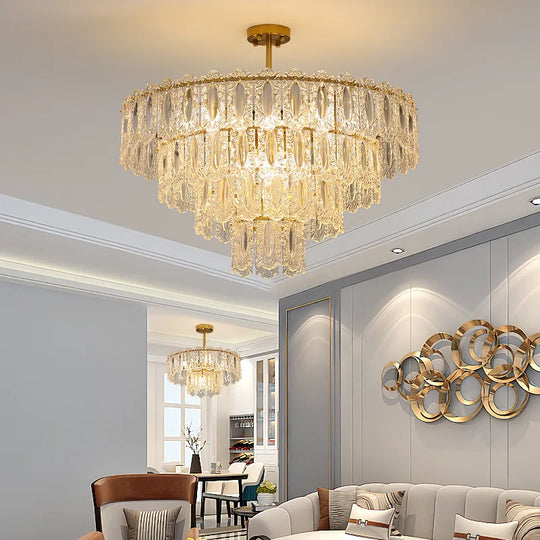 Elegant Post - Modern Glass Chandelier - A Personality Creative High - End Addition For Living