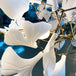 New Gold Chandelier White Ceramic Leaf Lamp Indoor Home Living Room Decorative French Luxury