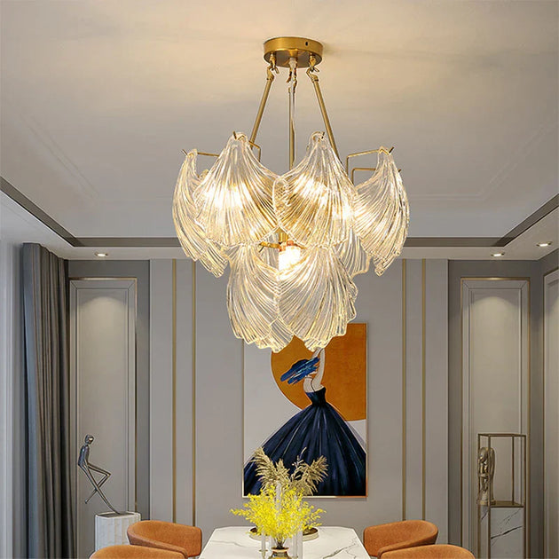 Timeless Postmodern Light Luxury Chandelier - Retro Wrought Iron And Crystal Design Perfect For