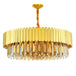 Elegant Post - Modern Crystal Chandelier - Stainless Steel Golden Round Lighting For Living Rooms