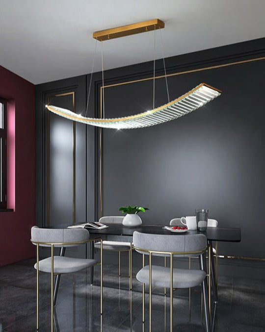 Sophia’s Luxurious Arch Chandelier - Modern Crystal Brilliance Ceiling Light Fixtures