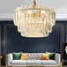 Modern Crystal Led Pendant Lights - Gold Elegance For Living Rooms Kitchens Dining And Bedrooms In