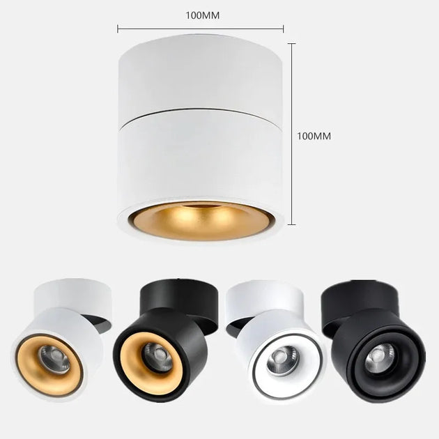 Recessed Led Light Spot - Plafond Downlight With Surface Cob Dimmable Ceiling Lamps In 9W 12W 15W