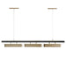 Elegant Black And Gold Led Chandelier - Contemporary Lighting For Dining Kitchen Rooms Pendant