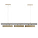 Elegant Black And Gold Led Chandelier - Contemporary Lighting For Dining Kitchen Rooms Pendant