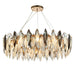 Elegant Round Gold Led Crystal Chandelier - A Modern Luxury Lighting Fixture For Dining Rooms