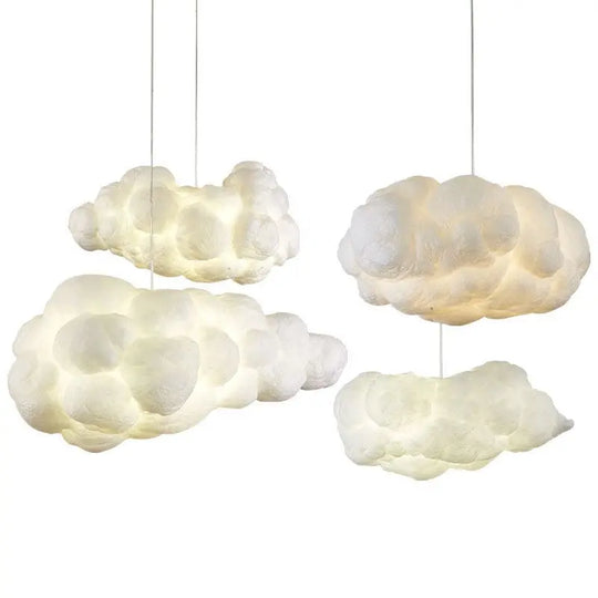 Nordic Clouds Pendant Lights - Ideal For Hotel Lobby And Restaurant Decor Unique Silk Lamp Dark